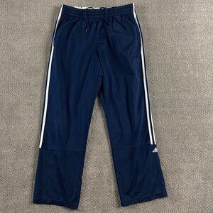 2007 Adidas Track Pants Men's Medium Blue Running Warm Up Joggers 3 Stripe